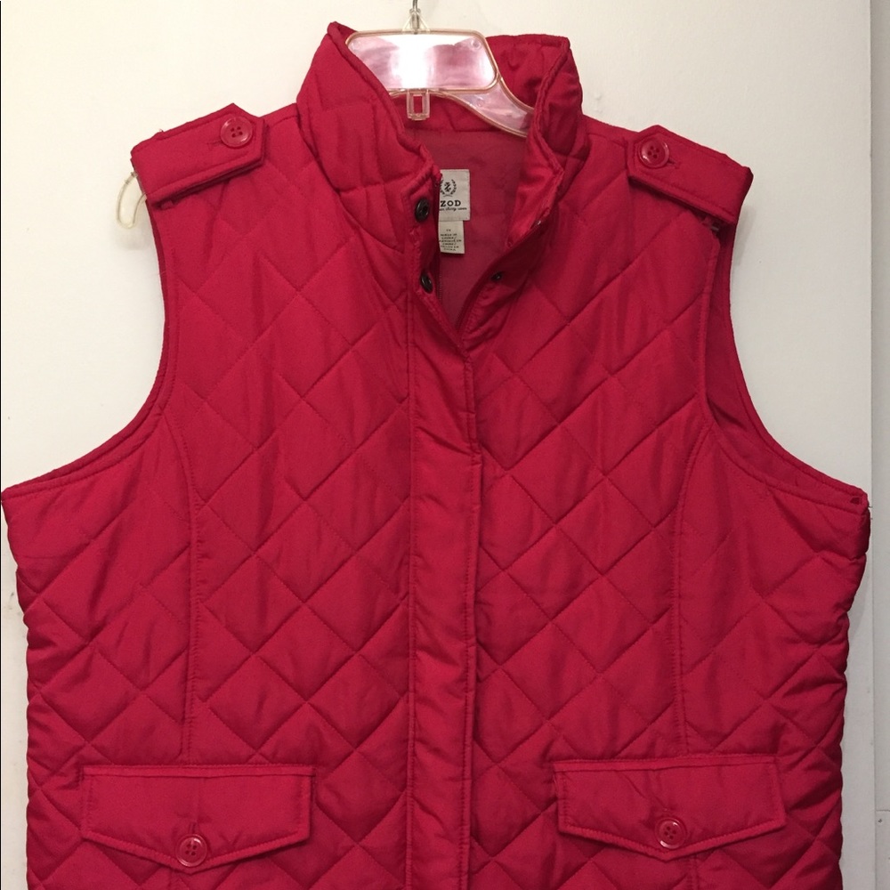 IZOD quilted vest, fuschia, size 1X